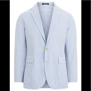 New Polo Ralph Lauren Seersucker Blazer Jacket Size M